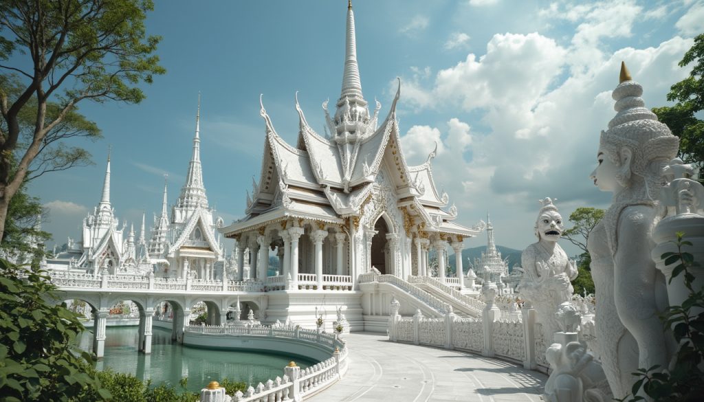 explorez le temple rong khun, une véritable œuvre d'art en thaïlande. découvrez son architecture sublime, ses détails fascinants et l'histoire inspirante qui en fait une destination incontournable pour les amateurs de culture et de beauté.