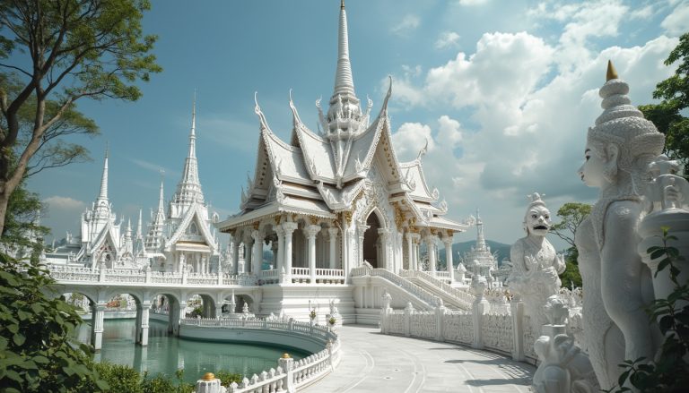 explorez le temple rong khun, une véritable œuvre d'art en thaïlande. découvrez son architecture sublime, ses détails fascinants et l'histoire inspirante qui en fait une destination incontournable pour les amateurs de culture et de beauté.